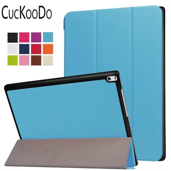 

CucKooDo 50Pcs/lot Ultra Lightweight Slim Smart Cover Case Stand with Auto Wake / Sleep Feature for Lenovo TAB 4 10 PLUS Tablet