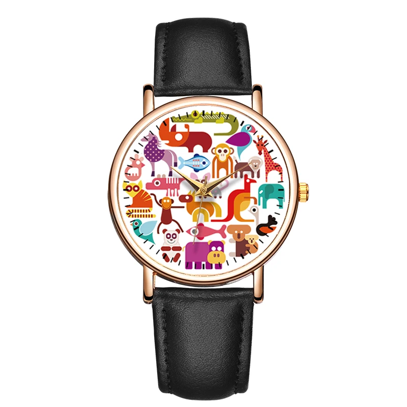 B-9108 необычные симпатичные циферблате Для женщин Часы Relojes Feminino мужчин часы пару