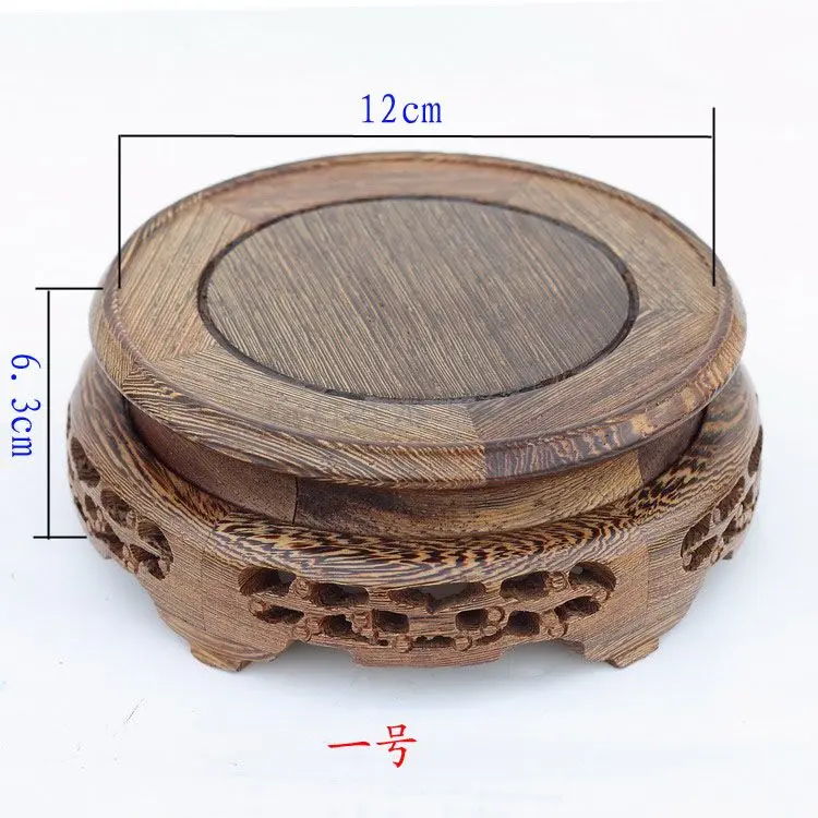 carving round base Solid wood vases, wooden arts and crafts household act the role ofing is tasted furnishing articles