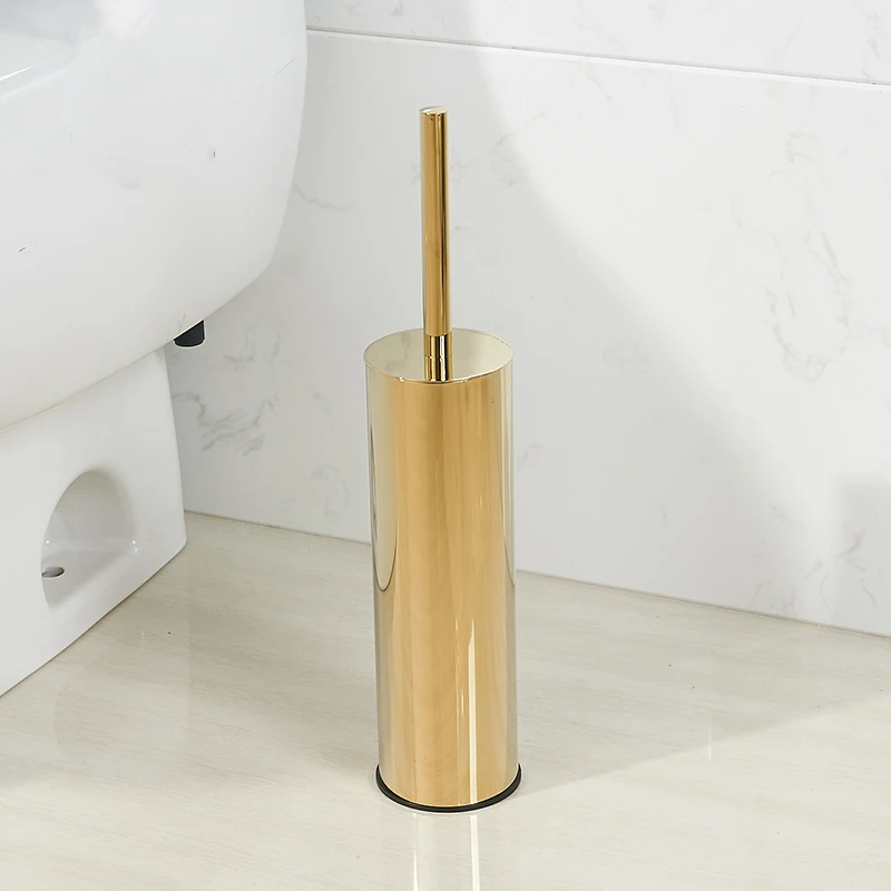Роскошный Золотой держатель для туалетной щетки набор прочных щеток для ванны щетка для чистки головы сменная щетка для ванной держатель из нержавеющей стали