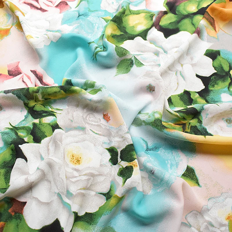 

chiffon fabric,print Botanical garden silk chiffon fabric,fashion show women dress soft chiffon fabric LL-146