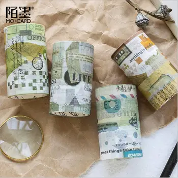 

7 cm*5m Vintage old Newspaper Poetry Washi Tape DIY Scrapbooking Sticker Label Masking Tape Decorative stationery Label Stickers