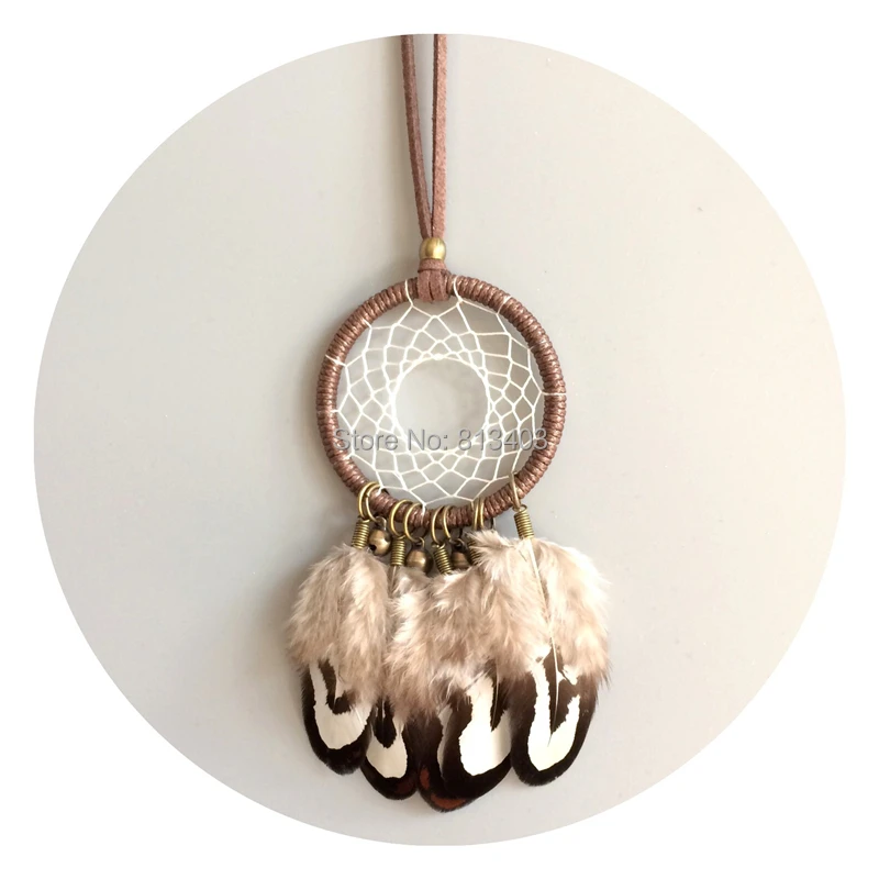 Малый Dream Catcher wind chime Whosale Перо Dream Catcher автомобиля Висячие украшения