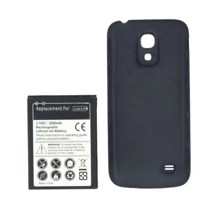 10 шт./лот 6200 мАч B500BE B500AE Расширенный Батарея+ 2 дополнительно Цвет чехол для Samsung Galaxy S4 IV Mini i9190 черный, белый цвет