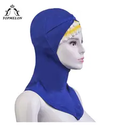 TOPMELON шаль Глава Хиджаб мусульманское исламское Костюмы для Для женщин Твердые Фиолетовый Синий красный, белый платки 2018 Новая мода шарфы