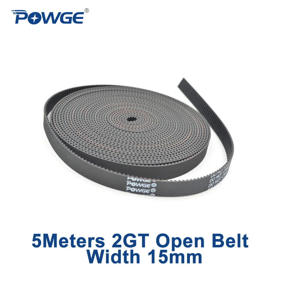 POWGE GT2 Synchronous belt width 15mm Rubber GT2 15mm Open belt pulley