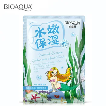 

HOT BIOAQUA Face CareSeaweed Hyaluronic Acid Whitening Skin Care Moisture Face Mask Go Oil Pore Cosmetics Treatment Mask Beauty