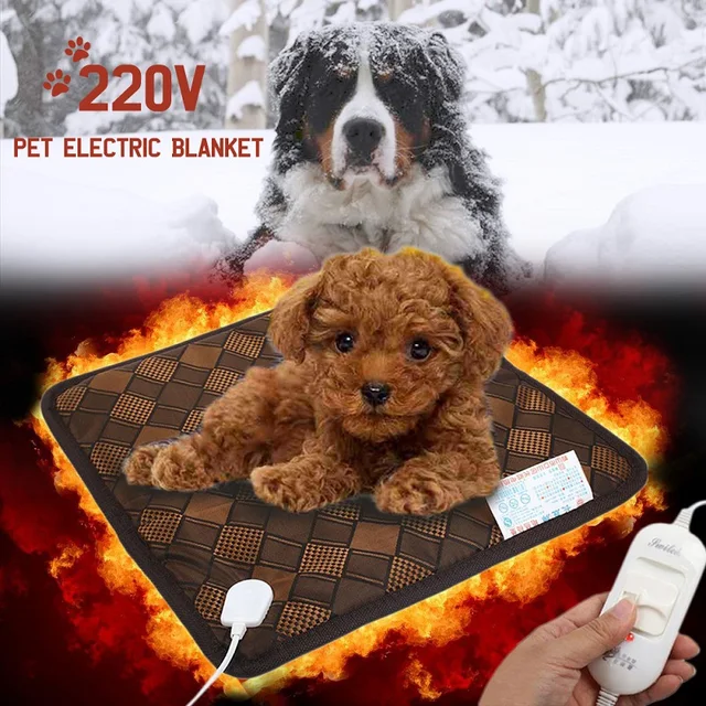 220V 45x45CM Universal Electric Heating Pad Pet Cat Dog Safe Mat Indoor