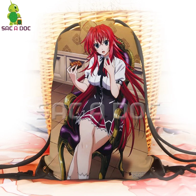 

Anime Highschool DxD Backpack 3D Printing Drawstring Bag Women Men Large Capacity Storage Bags Teens Students School Bags