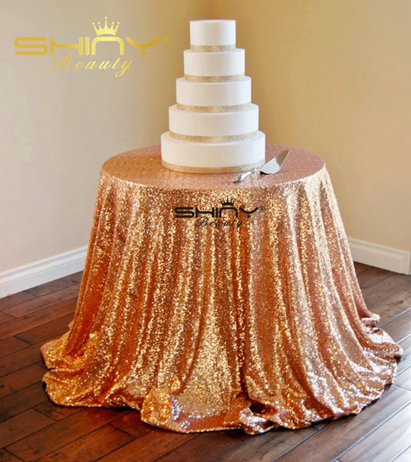 

Rose Gold Sequin Tablecloths Sequin Table Cloth Wedding Sequin Overlay-335cm-6-15 -ay