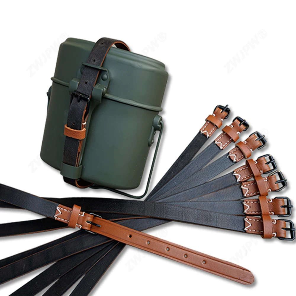 

WWII WW2 MILITARY ARMY Lunch box leather strap only canteen leather strap no canteen
