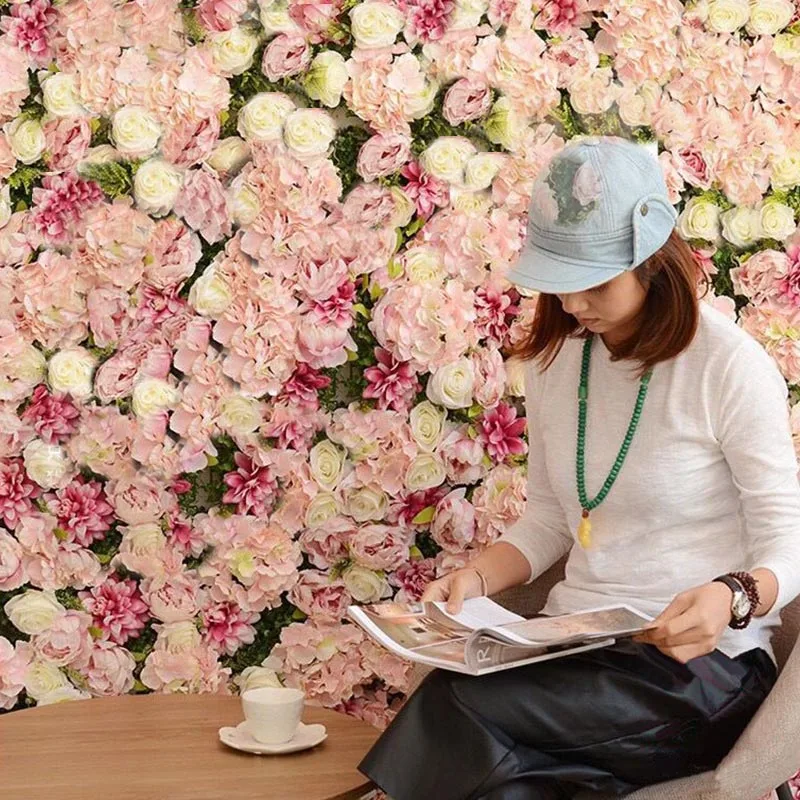 

Искусственная Шелковая Роза 60 х40 см, настенное свадебное Рождественское украшение, декоративная шелковая Гортензия, свадебное Рождественс...