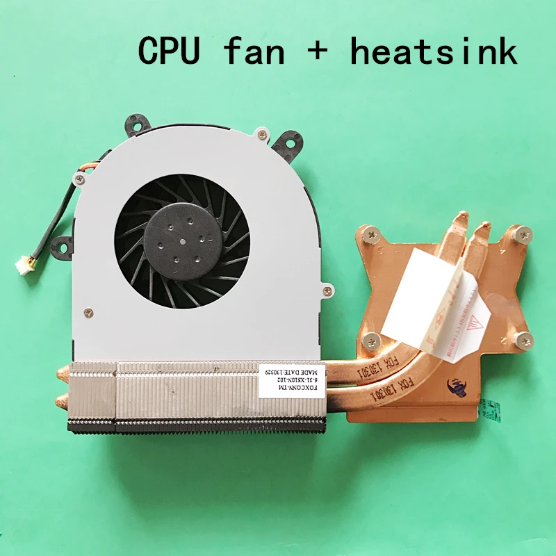 New notebook CPU fan with heatsink radiator copper tube module for FOXCONN-TM 6-31-P15SN-102 6-31-P15SN-201 GPU laptop cooling