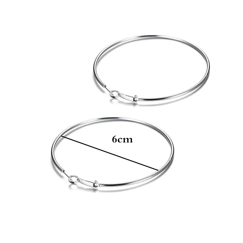 6 см минималистичные серьги круглые большие гладкие круглые серьги баскетбольные Brincos знаменитые брендовые серьги с петлей для женщин ювелирные изделия подарок