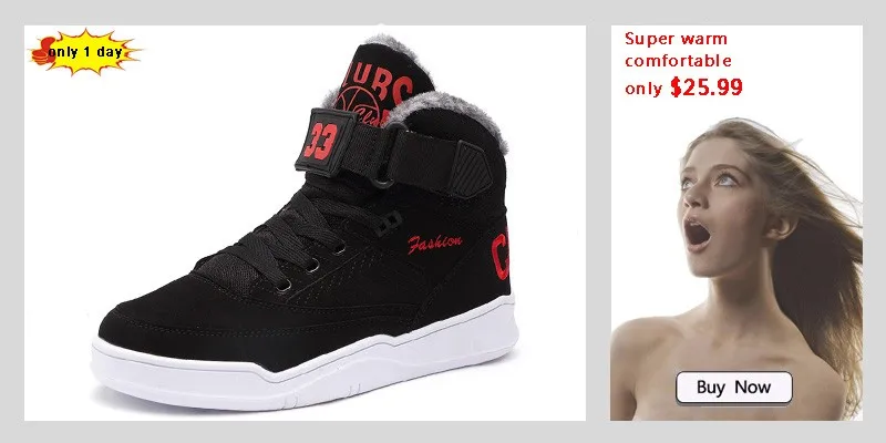 REETENE Cheapest Winter Boots Men Fashion Fur Flock Winter Shoes Men Leather Winter Ankle Boots Men Warm Casual Men Boots 37-48 -