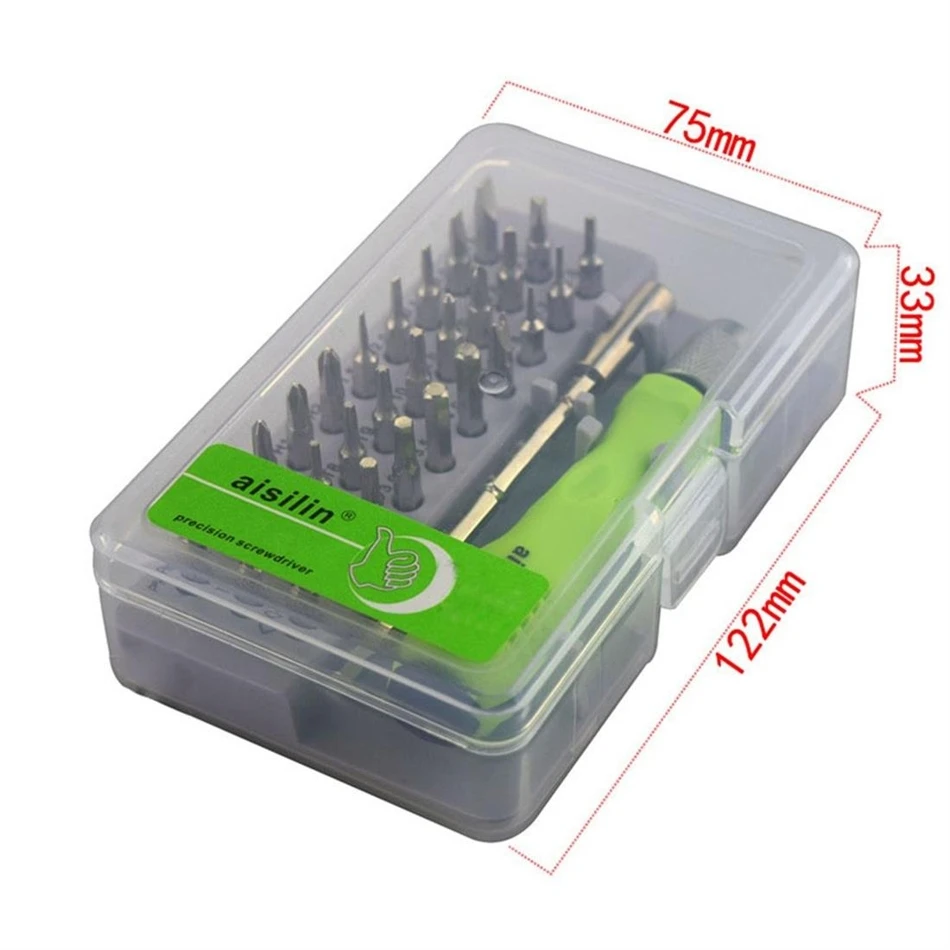

32 in 1 Precision Torx Screwdriver Set Tweezer Flexible Drill Shaft Disassembly Screwdriver Repair Open Tool Kit for Smart Phone