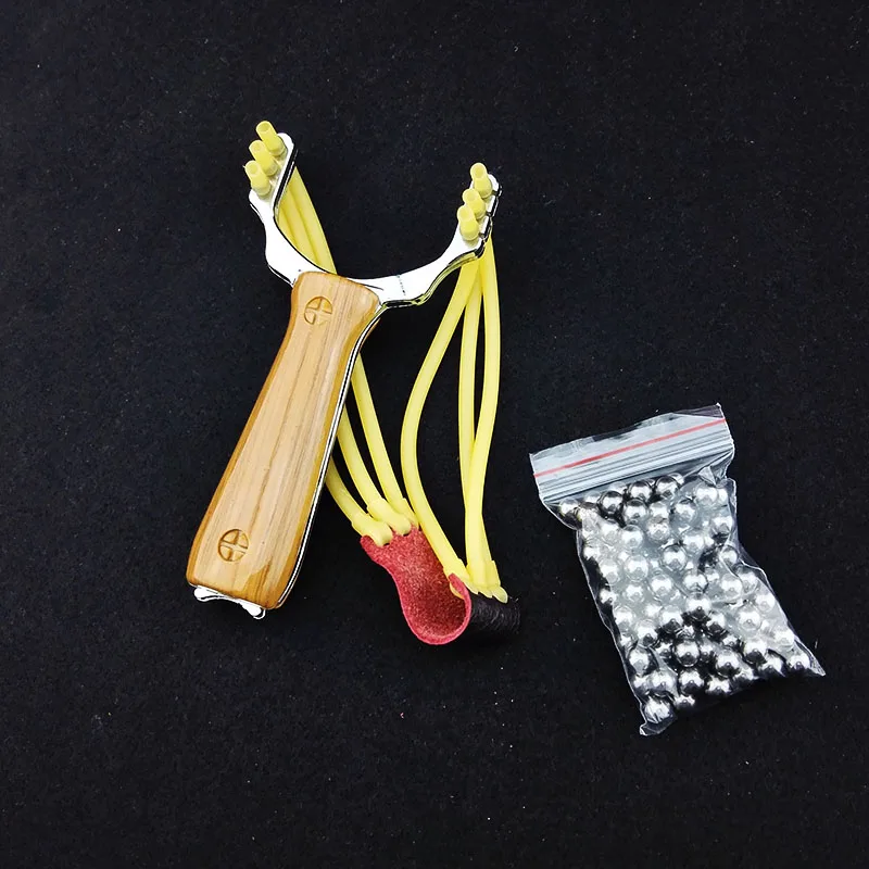 1 slingshot ammo include 100pcs 6mm Steel balls powerful rubber bands