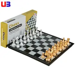 Уб U3 международных шахматы магнитные Золото Серебро chesspiece складной шахматная доска взрослых и детей подарок