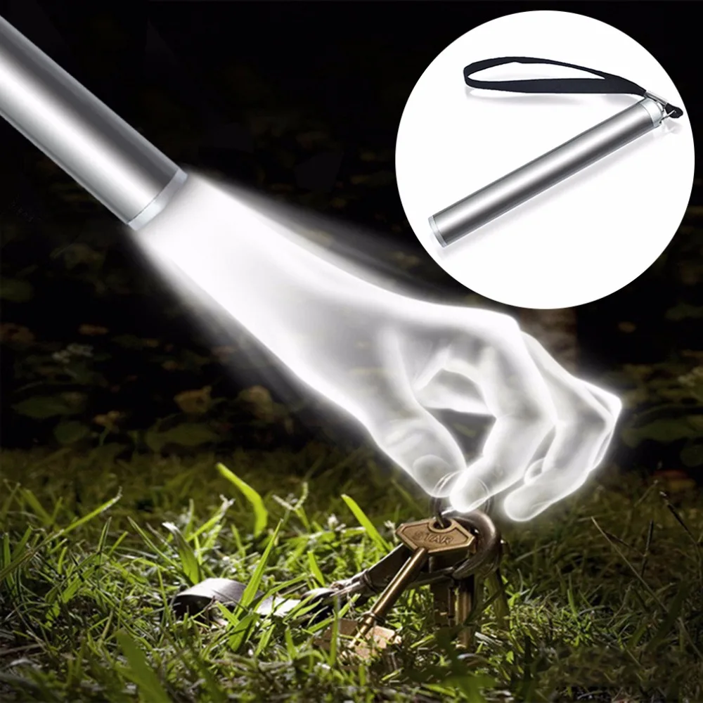 

Waterproof Stainless Steel Mini Penlight LED Flashlight Battery Torch Portable Lantern Bright Light Small Size Convenient