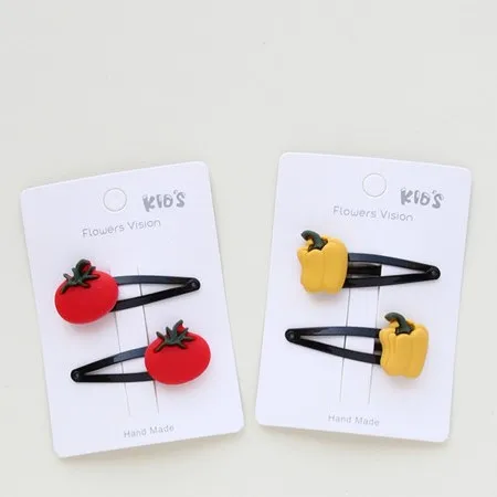 

Colourful Delicate Classic Basic Simple Cartoon Hairpins Cute Fruits Vegetables Snap Hair Clips for Girls Kids Hair Accessories