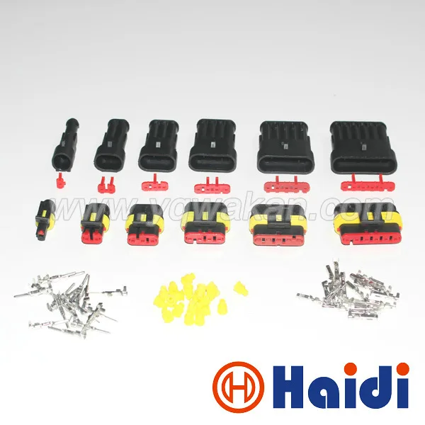 

Free shipping 1 package complete auto 1.5 series 1/2/3/4/5/6 pin HID male and female waterproof electrical wire connector