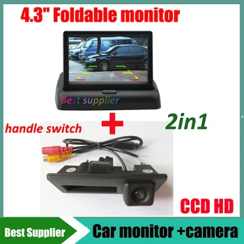 

4.3" car mirror monitor TFT+ Car backup rear parking camera for Audi A4L A4 A5 VW Passat Tiguan Golf Touran Jetta Sharan Touareg