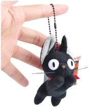 Miyazaki Hayao Anime Kiki s Delivery Service Kiki Cat Plush Stuffed Toy Jumping Model With Key