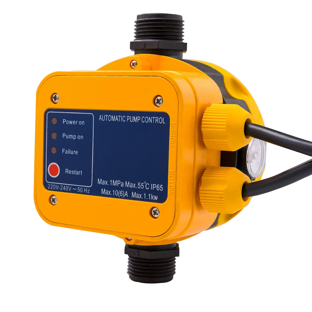 

Automatic Water Pump Pressure Switch Electric Water Pump Pressure Controller with Press Gauge For Water
