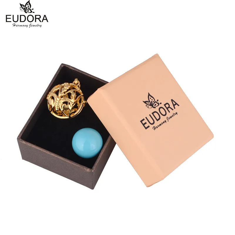 Позолоченный медальон Eudora с подвеской в виде бабочки Harmony Bola 20 мм|maternity jewelry|chime