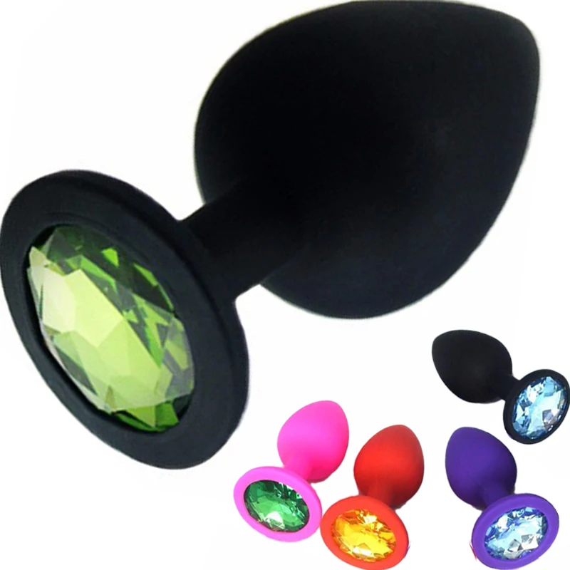 4-Color-Silicone-Anal-Plug-with-Crystal-Jewelry-Butt-Plug-No-Vibration-Anal-Sex-Toys-for (2)