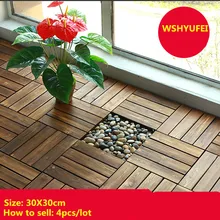 4 шт./лот DIY деревянный пол открытый деревянный пол балкон открытый двор сад Терраса ванная комната водонепроницаемый мозаичный пол мозаика
