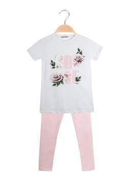 

Round neck T-shirt + leggings-full 2 pieces
