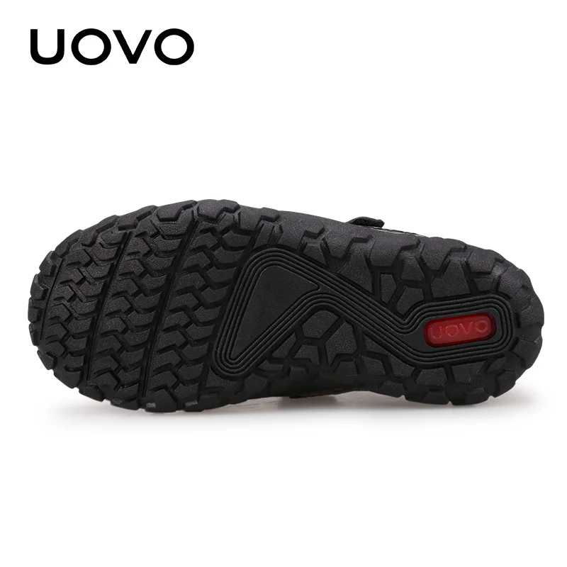 Новая спортивная обувь для мальчиков и девочек UOVO, детская обувь, дышащая детская обувь, прочные резиновые повседневные кроссовки на плоской подошве, европейские#25-30
