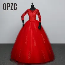 Новое поступление года; свадебное платье на заказ; цвет белый, красный; сезон весна-лето; рукав 3 четверти; Милое Свадебное платье принцессы; Vestidos De Novia