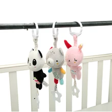 Милые плюшевые брелоки животные куклы Детская музыкальная игрушка с нетоксичным Gutta-Percha Прорезыватель для коляски младенческой использования
