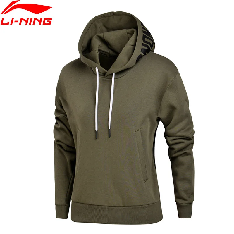 Li Ning Women Sports Life Po Knit Hoodie Sweaters Double Fleece font b Fitness b font