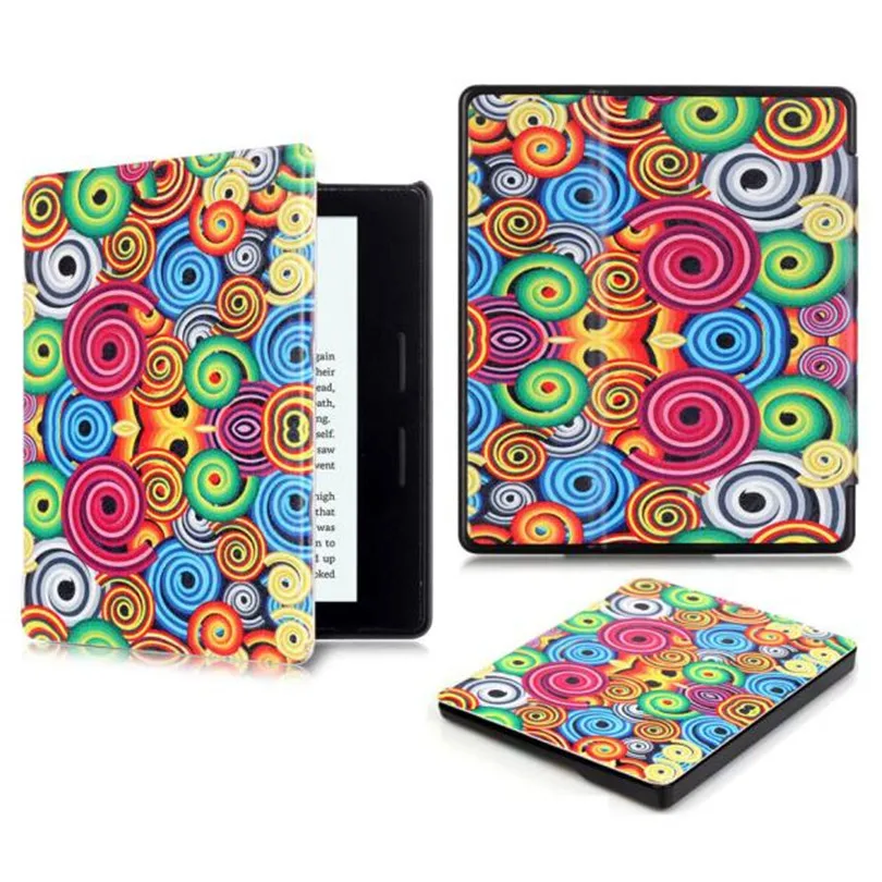 

New Stand Folio Flip Painting Leather Case Cover for Amazon Kindle Oasis Tablet 6inch A30