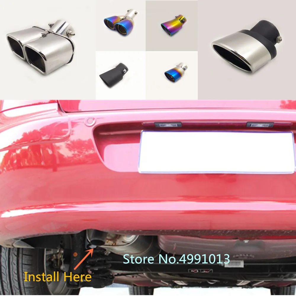 Для Peugeot 307 2012 2013 2014 2015 Крышка Автомобиля глушитель наружная задняя часть трубы