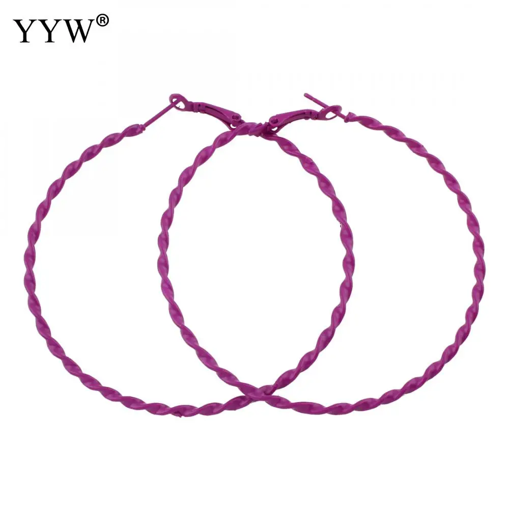 HTB1w0LsKkSWBuNjSszdq6zeSpXa6 - 1pair Big Circle Hoop Earrings Basketball Brincos Iron Loop Earrings for Women Jewelry Blue Green Purple Red Color Earring