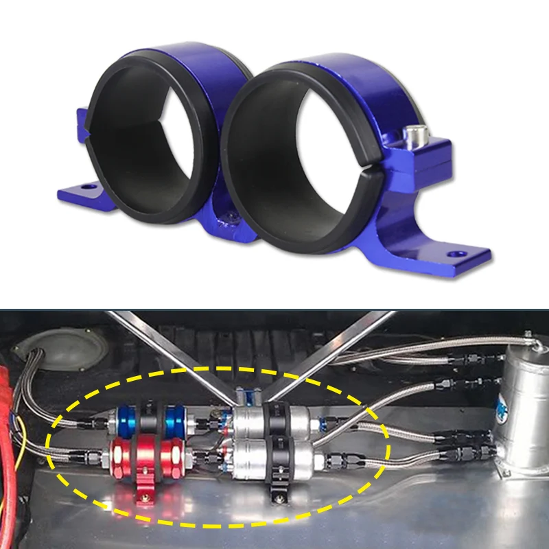 

JKdreamer Dual Twin Fuel Pump Mount Bracket 60MM & Fuel Filter Clamp 50mm Cradle For Car Modified TK-CA747K2
