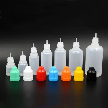 

10pcs 20ml LDPE Empty Plastic Squeezable Eye Dropper E Liquid Juice Refillable Bottles with 10 bottles of 2 funnels