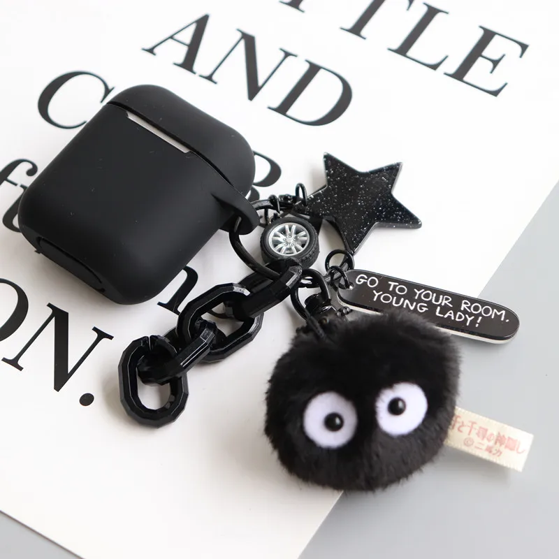 

Cute Susuwatari string For airpods earphone soft bag Universal phone hook up strap Cartoon Totoro Fairydust Wrist band