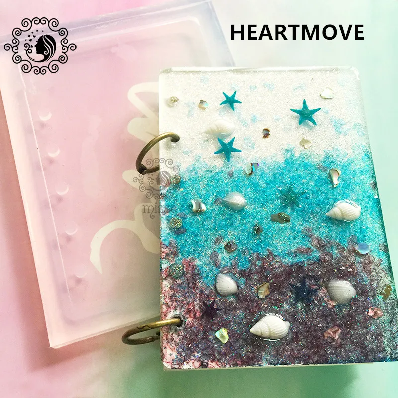 HEARTMOVE Notebook Shape Silicone Mold DIY Resin Book Mold Crystal Epoxy Mold