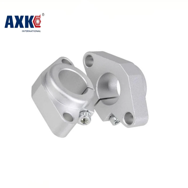 2018 Top Fashion Hot Sale Aluminium Ball Bearing Axk 2pcs/lot Shf25 25mm Linear Shaft Support Rod End Xyz Table Cnc Parts
