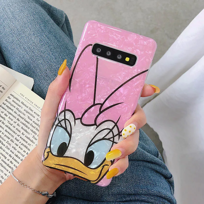 YHBBCASES мягкие чехлы для samsung Galaxy S10 5G S8 S9 Plus Note 10 Plus 8 9 карамельный цвет раковины чехол для телефона - Цвет: Pink