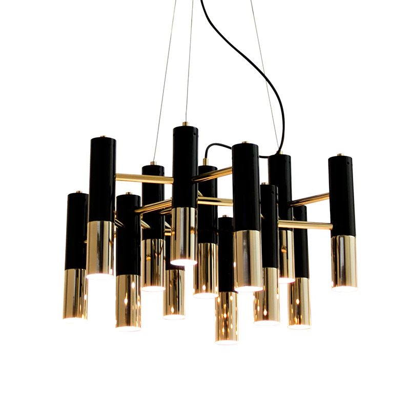 

Modern brief led pendent lamp aluminum tube 13 head art decoration led drop lights for villa hotel hall dining room led lamp