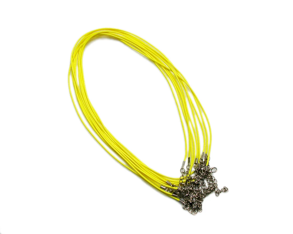 10 шт 1,5 мм кожаные цепи ожерелье s браслет Подвеска амулеты застежка Омар DIY аксессуары для изготовления ювелирных изделий шнур ожерелье