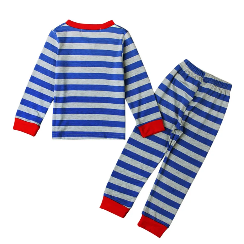 Детский пижамный комплект с героями мультфильмов; одежда для сна с длинными рукавами для мальчиков и девочек; сезон весна-осень; Пижамный костюм; Детские костюмы