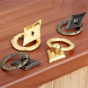 2Pcs Vintage Cabinet Knobs and Handles Kitchen Drawer Cupboard Ring Pull Jewelry Box Handles Furniture Fittings 2143mm