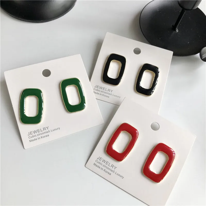 

Simple Multi Geometric Hyperbole Earrings for Women 925 Silver Needle Big Studs